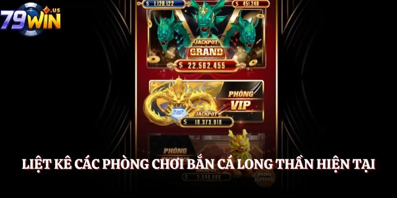 Liệt kê các phòng chơi Bắn Cá Long Thần hiện tại
