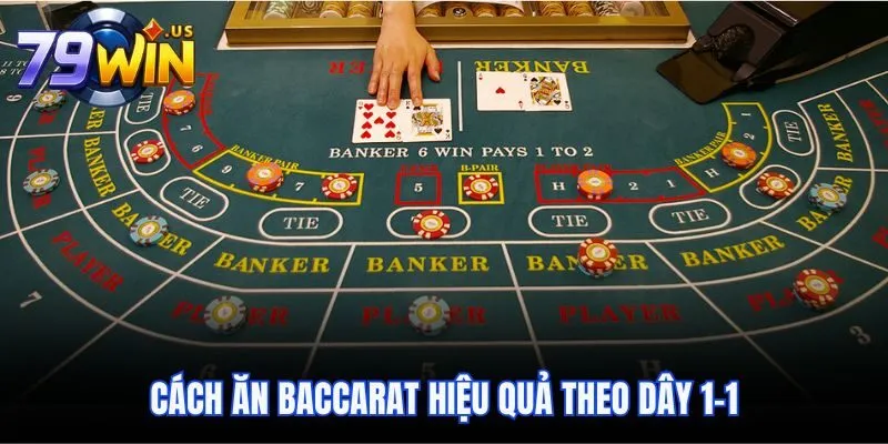 Cách ăn Baccarat hiệu quả theo dây 1-1